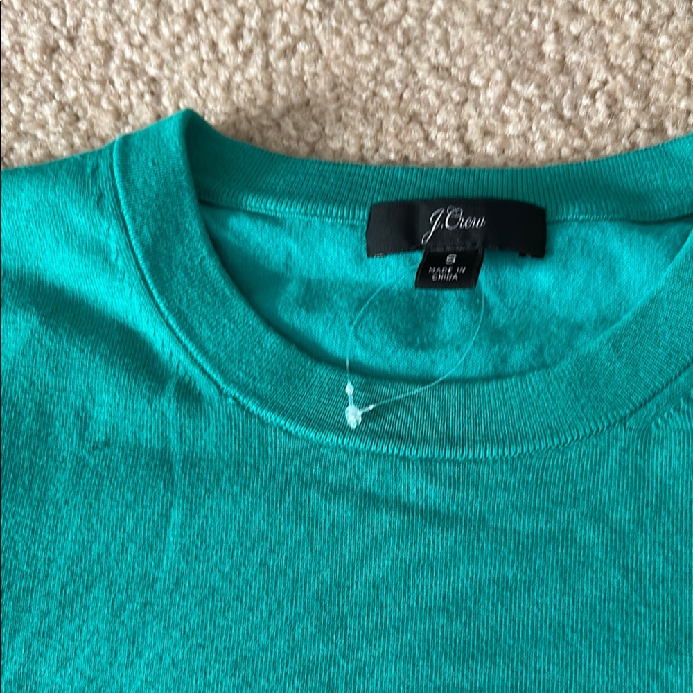 J. Crew Blue Ribbed Sleeveless Muscle Tee - Picture 2 of 2